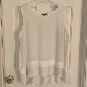 White sheer tank top